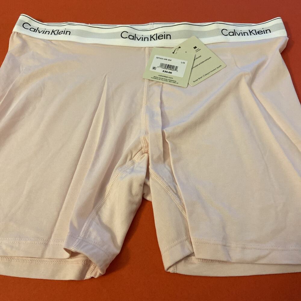 NEW! Calvin Klein Pale Pink Cotton Boyshorts For Women / Large / $30